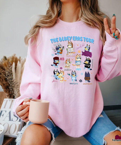 Cute The Bluey Eras Tour Sweatshirt, Taylor Swift Eras Tour Inspired Shirt