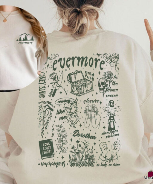 Evermore Album Song Titles Taylor Swift Sweatshirt ,Taylors Verison Shirt