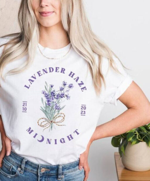 Lavender Haze Shirt,Midnights Lavender Shirt,Concert Shirt,Fan Shirt,Lover Merch Tee,Music Shirt,Floral TS Merch,Music Fan Album TShirt