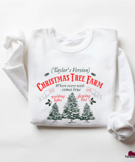 Retro Christmas Tree Farm Taylors Version Sweatshirt, Swiftmas Sweatshirt