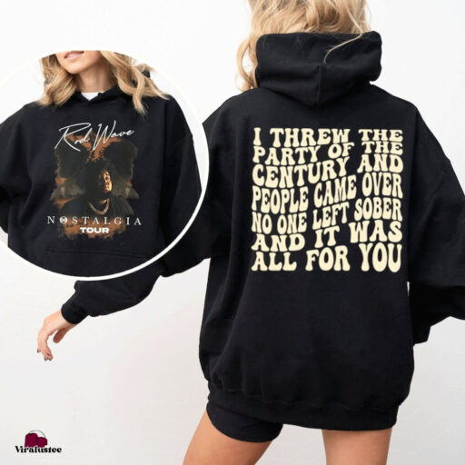 Retro Rod Wave Lyrics 2 side Sweatshirt, Rod Wave Nostalgia Tour Sweatshirt, Rod Tracklist Sweatshirt, Nostalgia 2023 Merch, Rod Wave Fans