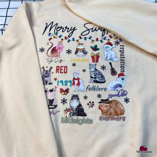 Taylor Swift Merry Swiftmas Cats Sweatshirt, Christmas Gift For Swifties