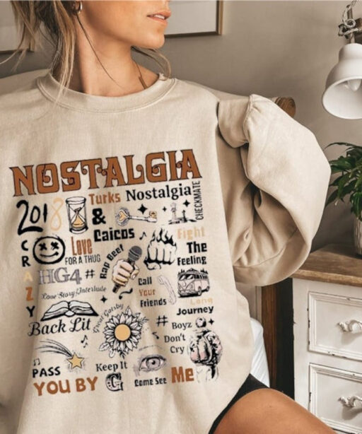 Vintage Rod Wave Nostalgia Tour Sweatshirt, Rod Wave Nostalgia Sweatshirt, Nostalgia Tracklist Sweatshirt