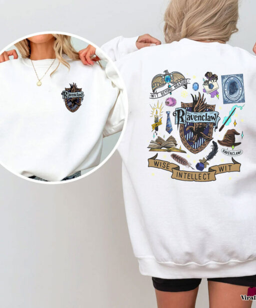 Wizard Harry Potter Four Houses Logo Hogwarts Sweatshirt, Harry Potter Sweatshirt