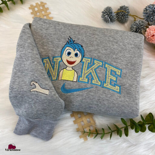 Cute Joy And Sadness Inside Out Nike Embroidered Sweatshirts, Nike Embroidery