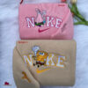 Cute The SpongeBob SquarePants Couple Nike Embroidered Sweatshirts, Nike Embroidery Matching