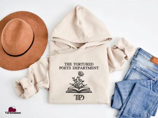 Taylor Swift The Tortured Poets Department Embroidered Crewneck Sweatshirt, TTPD Merch