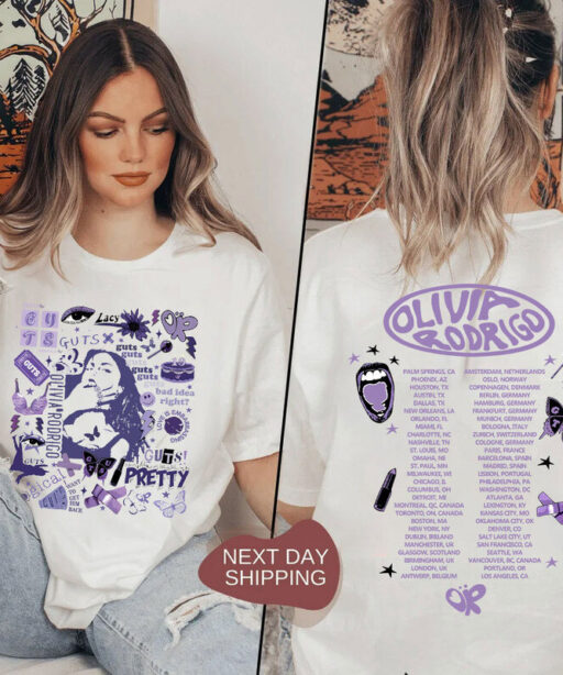 Vintage Guts Tour Olivia Rodrigo T Shirt, Guts Tour Sweatshirt