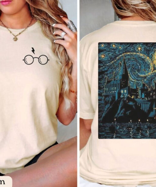 Retro Hogwarts Starry Night Harry Potter T Shirt, Hogwarts Sweatshirt