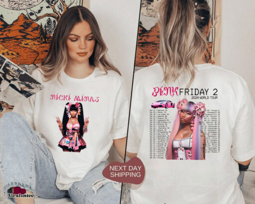 Retro Nicki Minaj Pink Friday Tour 2 Track List Shirt, Nicki Minaj Shirt, Gift For Barbz Shirt