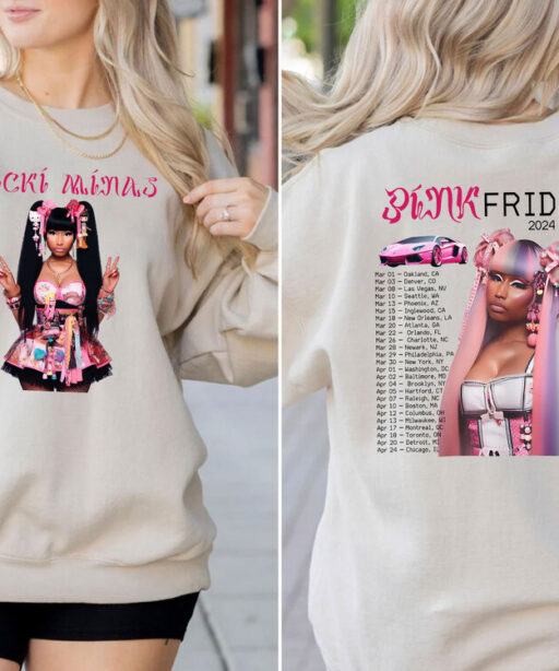 Retro Nicki Minaj Pink Friday Tour 2 Track List Shirt, Nicki Minaj Shirt, Gift For Barbz Shirt