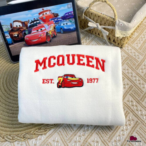 Sally Mcqueen And Tow Matter Disney Embroidered Sweatshirts, Gift For Her, Gift For Him