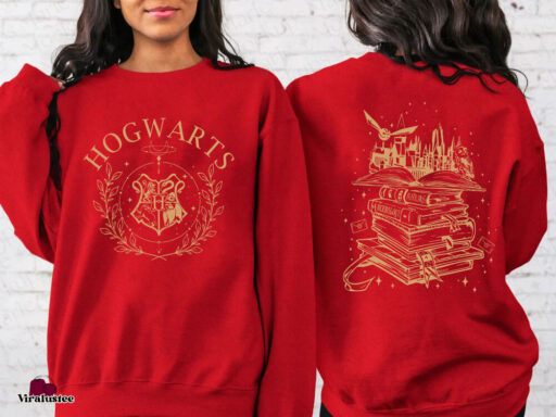 Vintage Wizard Castle Hogwarts Houses Book Harry Potter Sweatshirt