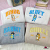 Cute Bluey Family Embroidered Sweatshirts, Bluey Shirt, Mother's Day Gift, Gift For Dad