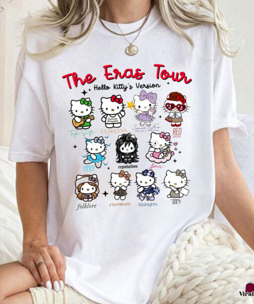 Vintage Taylor Swift Eras Tour Hello Kitty Version Shirt, Taylor Swift Sweatshirt