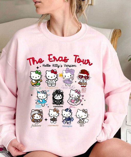 Vintage Taylor Swift Eras Tour Hello Kitty Version Shirt, Taylor Swift Sweatshirt