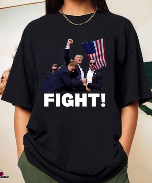 Fight For America Trump 2024 Shirt, Trump Shooter Shirt, Trump Maga Sweatshirt, Stand With Trump Shirt, Trump For President T Shirt