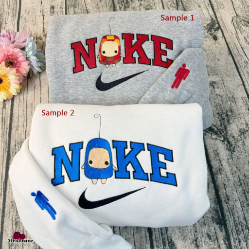 Cute Ilomilo Nike Embroidered Sweatshirts, Nike Couple Embroidery