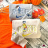 Spooky Coraline And Wybie Nike Embroidered Sweatshirt For Halloween, Halloween Shirts For Women, Nike Halloween Shirt , Custom Embroidered Nike Sweatshirt