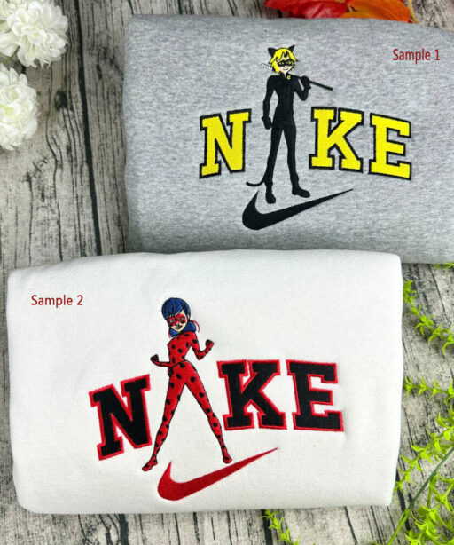 Ladybug Nike Embroidered Sweatshirts , Nike Embroidery Matching