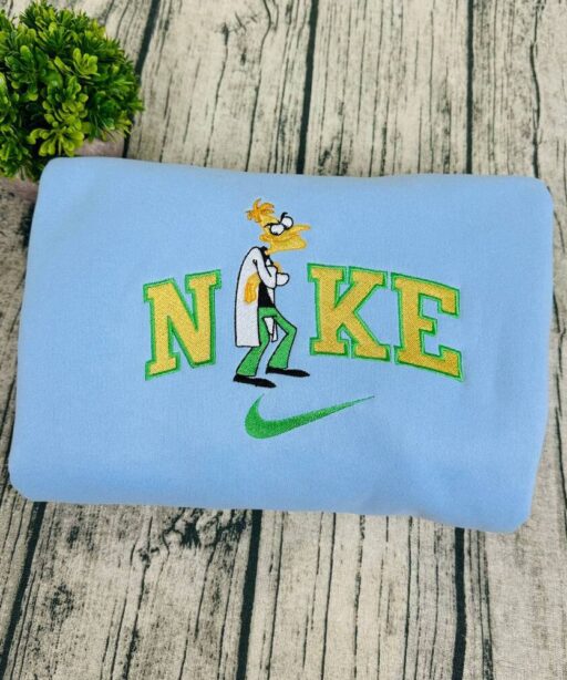 Perry The Platypus And Dr. Doofenshmirtz Nike Embroidered Sweatshirts, Gift For Your Friends , Nike Embroidery