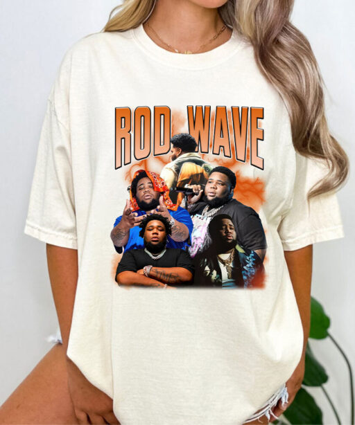 Retro Orange Rod Wave Last Lap Tour Graphic Tee , Cheap Rod Wave Merch , Rapper Shirt