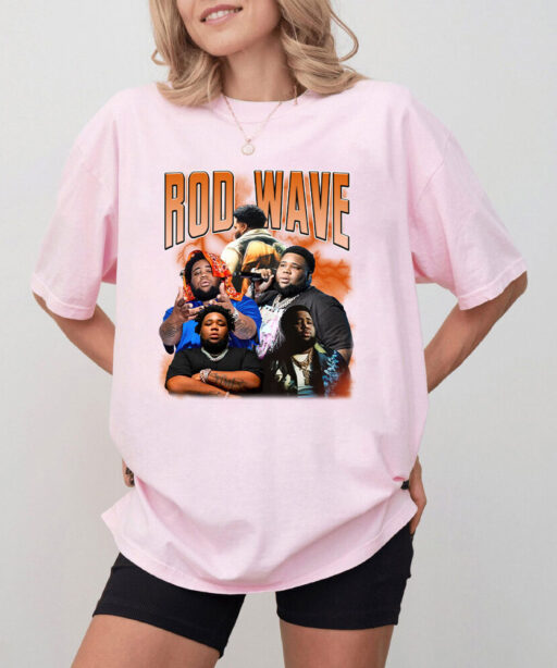 Retro Orange Rod Wave Last Lap Tour Graphic Tee , Cheap Rod Wave Merch , Rapper Shirt