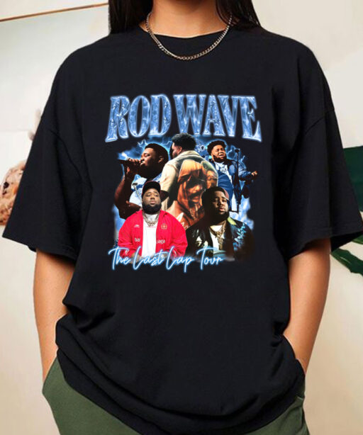 Retro Rod Wave Last Lap Tour Graphic Tee , Cheap Rod Wave Merch , Rapper Shirt