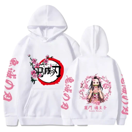 Nezuko Kamado Demon Slayer Hoodie, Kimetsu No Yaiba Sweatshirt,Anime Crewneck Sweatshirt, Gift For Otaku