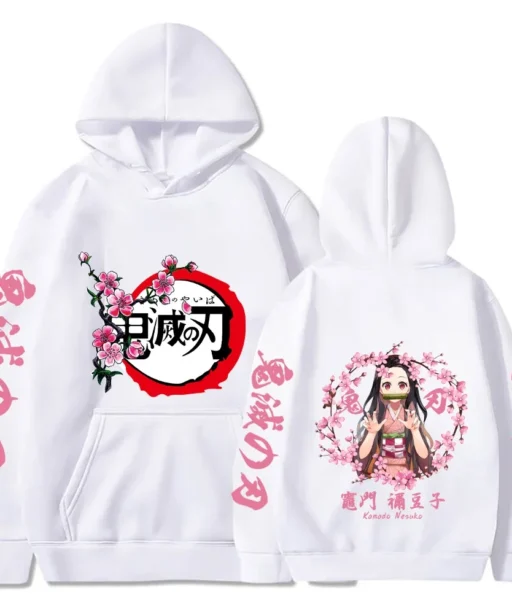Nezuko Kamado Demon Slayer Hoodie, Kimetsu No Yaiba Sweatshirt,Anime Crewneck Sweatshirt, Gift For Otaku