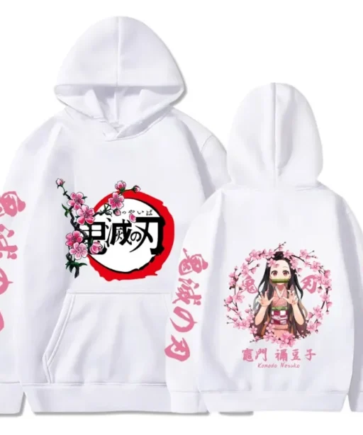 Nezuko Kamado Demon Slayer Hoodie, Kimetsu No Yaiba Sweatshirt,Anime Crewneck Sweatshirt, Gift For Otaku