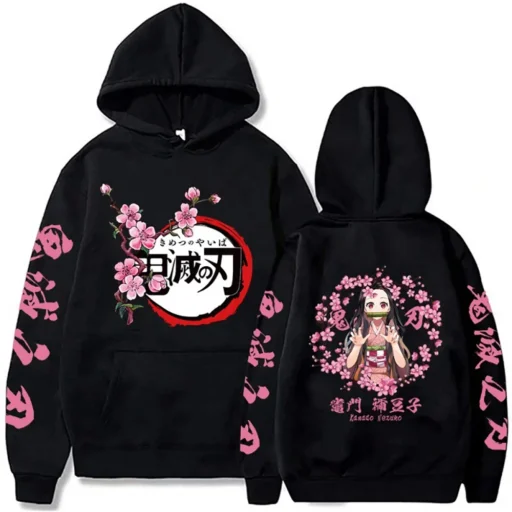 Nezuko Kamado Demon Slayer Hoodie, Kimetsu No Yaiba Sweatshirt,Anime Crewneck Sweatshirt, Gift For Otaku