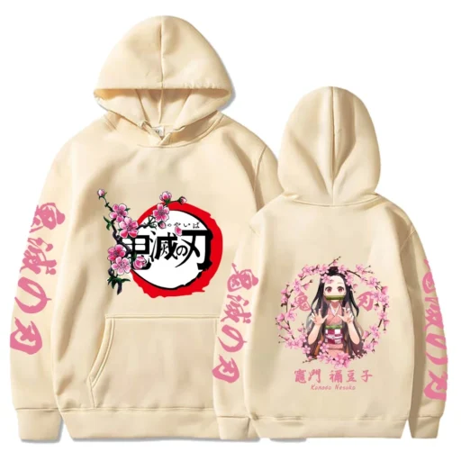 Nezuko Kamado Demon Slayer Hoodie, Kimetsu No Yaiba Sweatshirt,Anime Crewneck Sweatshirt, Gift For Otaku