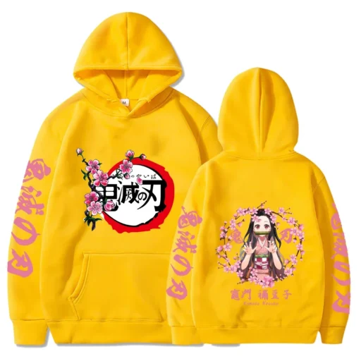 Nezuko Kamado Demon Slayer Hoodie, Kimetsu No Yaiba Sweatshirt,Anime Crewneck Sweatshirt, Gift For Otaku