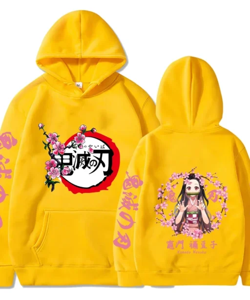 Nezuko Kamado Demon Slayer Hoodie, Kimetsu No Yaiba Sweatshirt,Anime Crewneck Sweatshirt, Gift For Otaku
