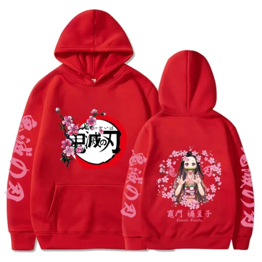 Nezuko Kamado Demon Slayer Hoodie, Kimetsu No Yaiba Sweatshirt,Anime Crewneck Sweatshirt, Gift For Otaku