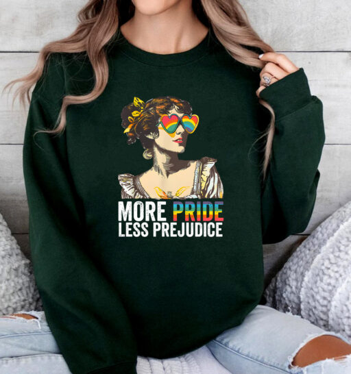 More Pride Less Prejudice Shirt, LGBTQ Shirt, Proud Ally Shirt, Pride Month Shirt, Resistance Shirt, Equality Crewneck Sweatshirt