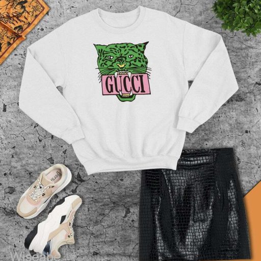 Gucci Green Tiger Sweatshirt, Cheap Gucci Sweatshirt For Women