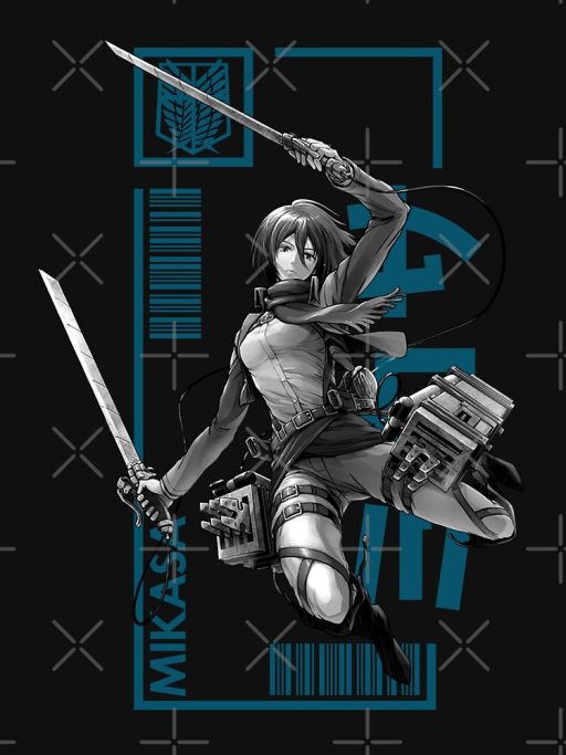 Mikasa Ackerman Attack On Titan Typography 3 T-Shirt,  Attack On Titans merch