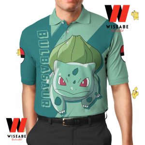 Cheap Green Bulbasaur Pokemon Polo Shirt, Pokemon Collared Shirt