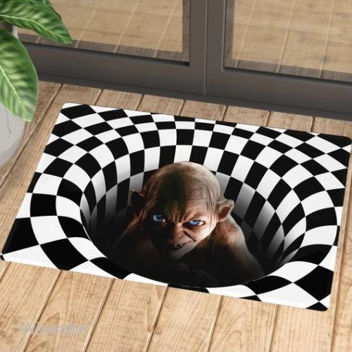 Gollum The Lord Of The Rings Illusion 3D Halloween Doormat, Front Door Decoration