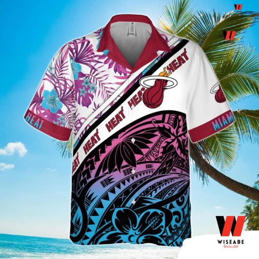 Cheap Flowers Pattern NBA Basketball Miami Heat Hawaiian Shirt