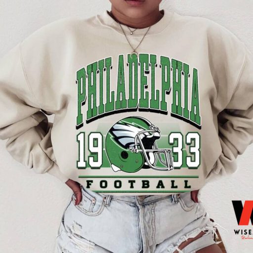 Retro Philadelphia Football 1933 Helmet Football Crewneck Sweatshirt