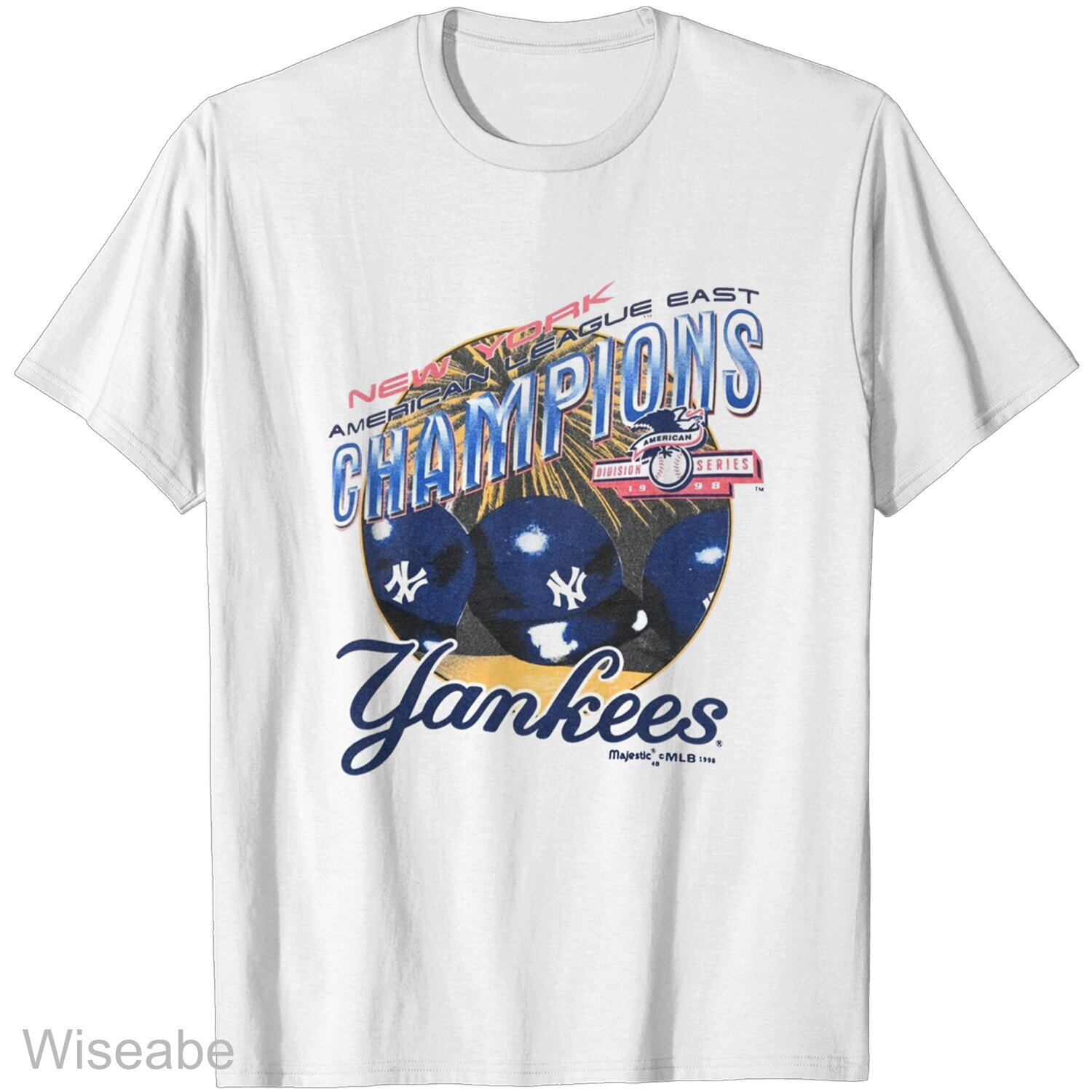 90s New York Yankees 1998 AL East Champions World Series T Shirt, New York  Yankees T-Shirts - Wiseabe Apparels