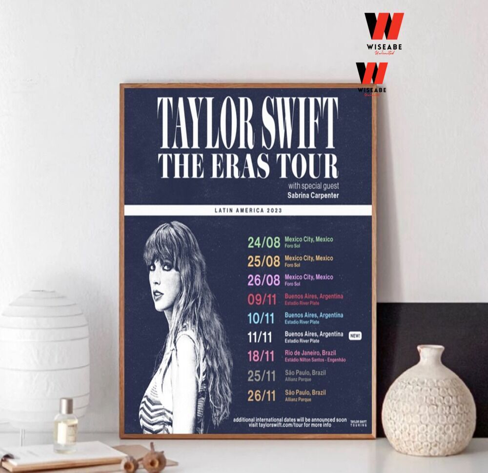 Hot Taylor Swift The Eras Tour Latin America 2023 Poster, Buenos Aires