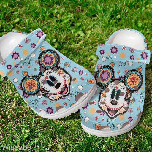 Disney Mickey Mouse Flowers Blue Halloween Disney Crocs