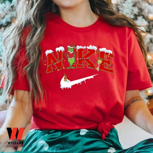 Nike X Grinch Snowman Christmas Sweatshirt, Xmas Grinchmas Sweatshirt