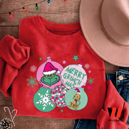 Pink Grinch Shirt, Funny Christmas Sweatshirt, Grinchmas Vibes, Christmas Gift