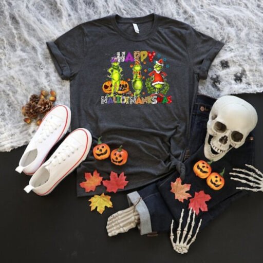 Grinch HalloThanksMas SweatShirt, Happy HalloThanksMas Sweatshirts, Christmas Gift