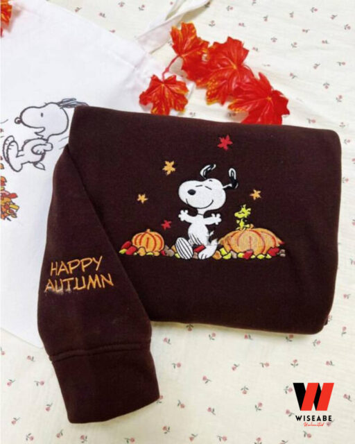 Halloween Pumpkin Snoopy embroidered sweatshirt, Halloween Gift For Family